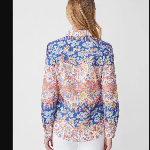 J.McLaughlin Lois Shirt in Wild Wallflower Stripe Size Small NWOT - Picture 5 of 6